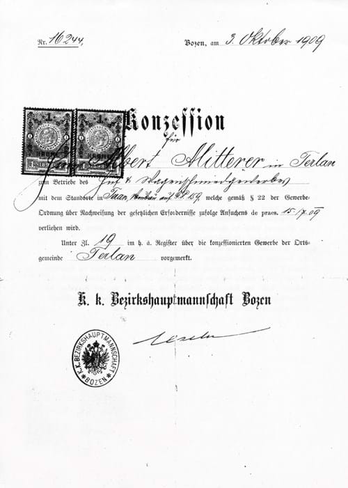 Gründungsdokumente von 1909